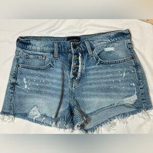 Lucky Brand Blue Distressed Denim Shorts- Cotton- size 8/29
